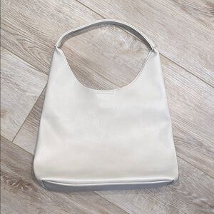 NWT Vegan Leather Hobo Shoulder Bag Ivory